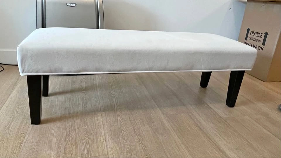 White Upholstered Bench