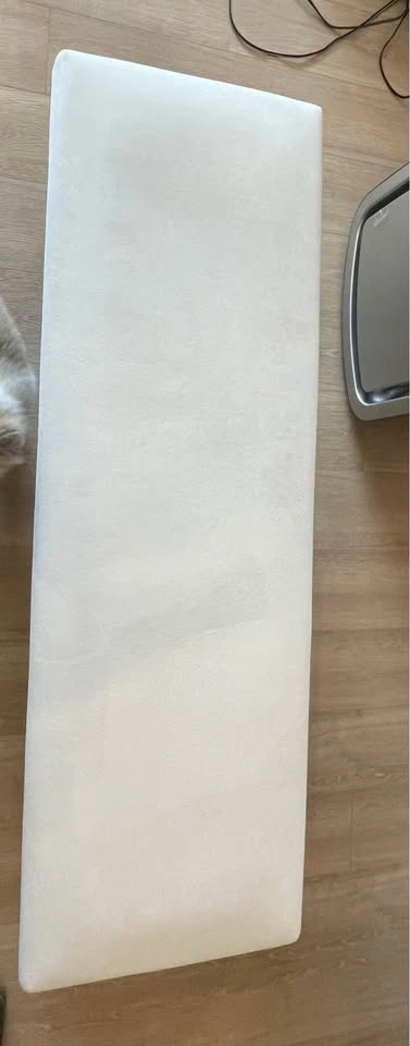 White Upholstered Bench - photo 3