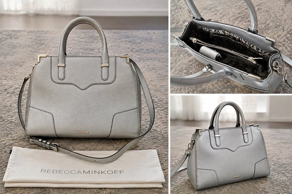 Rebecca Minkoff Silver NWT and Duster Bag Amorous Satchel