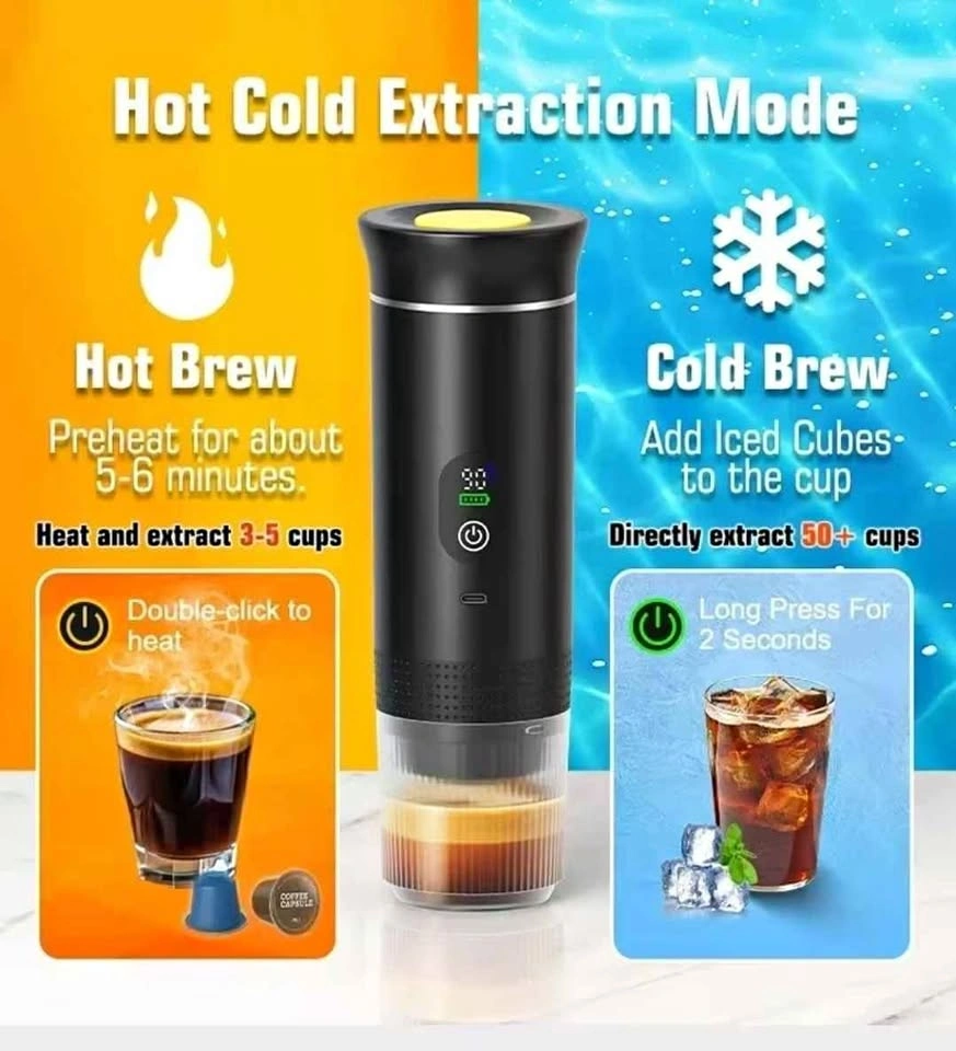 Portable Espresso Maker Hot Cold Brew 20Bar USB-C