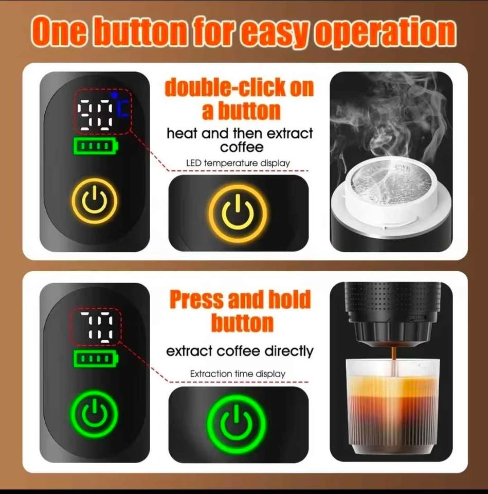 Portable Espresso Maker Hot Cold Brew 20Bar USB-C - photo 3