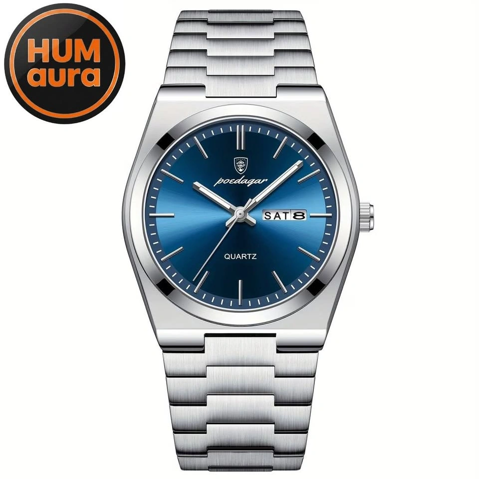Men's Blue Dial Luxury Style Watch | Brand New | Day & Date - photo 2