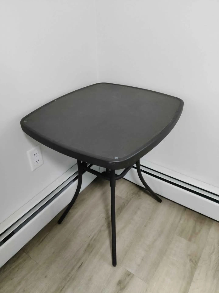 Glass Top Metal Corner Table - photo 3