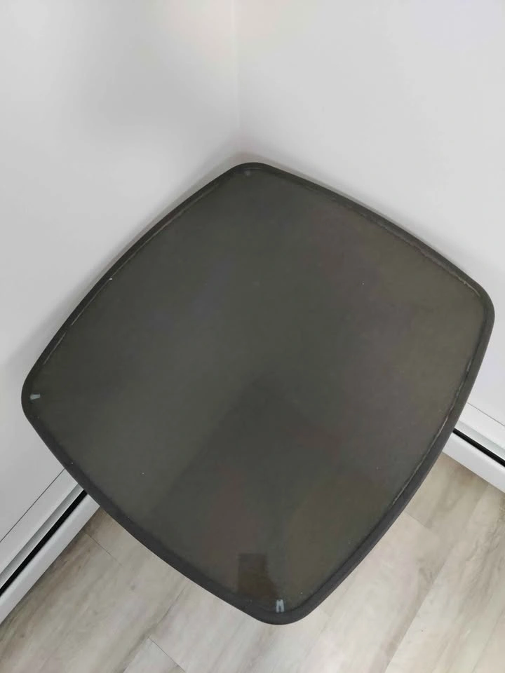 Glass Top Metal Corner Table - photo 4