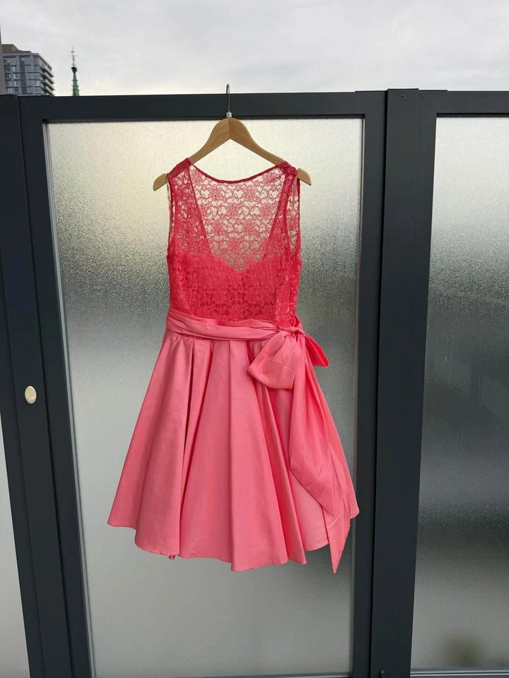 Brand New Pink Lace Cocktail / Party Dress – Size 40 - photo 3