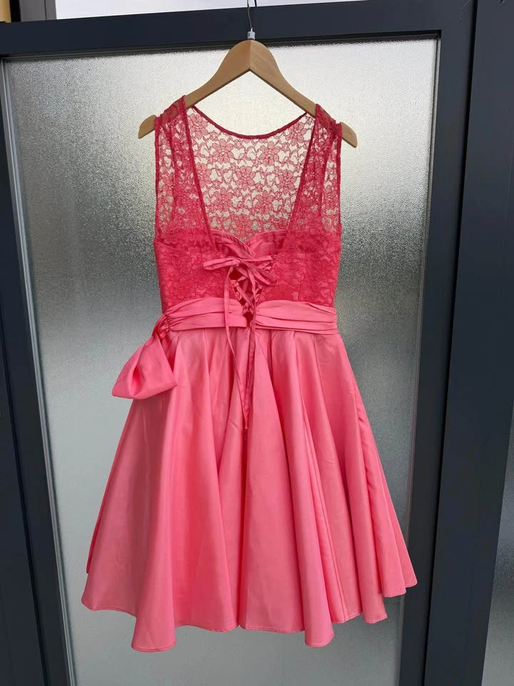 Brand New Pink Lace Cocktail / Party Dress – Size 40 - photo 4