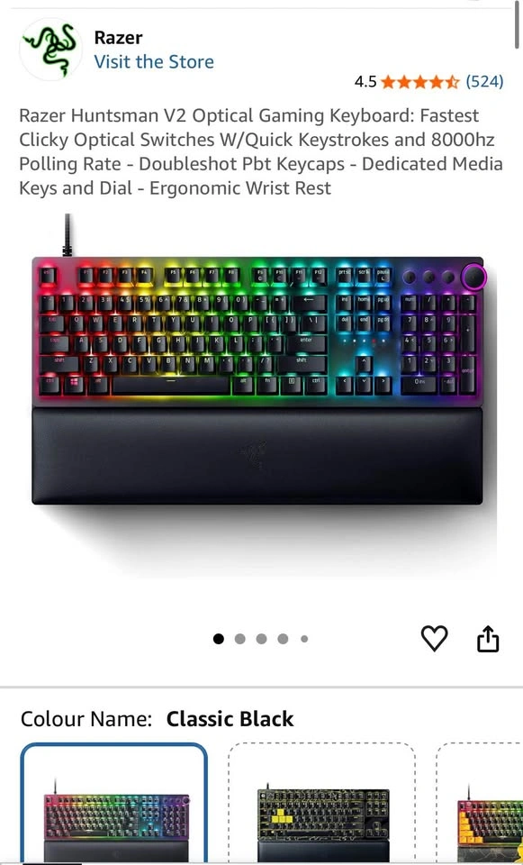 Razer Huntsman V2 Optical Gaming Keyboard and mouse - photo 2