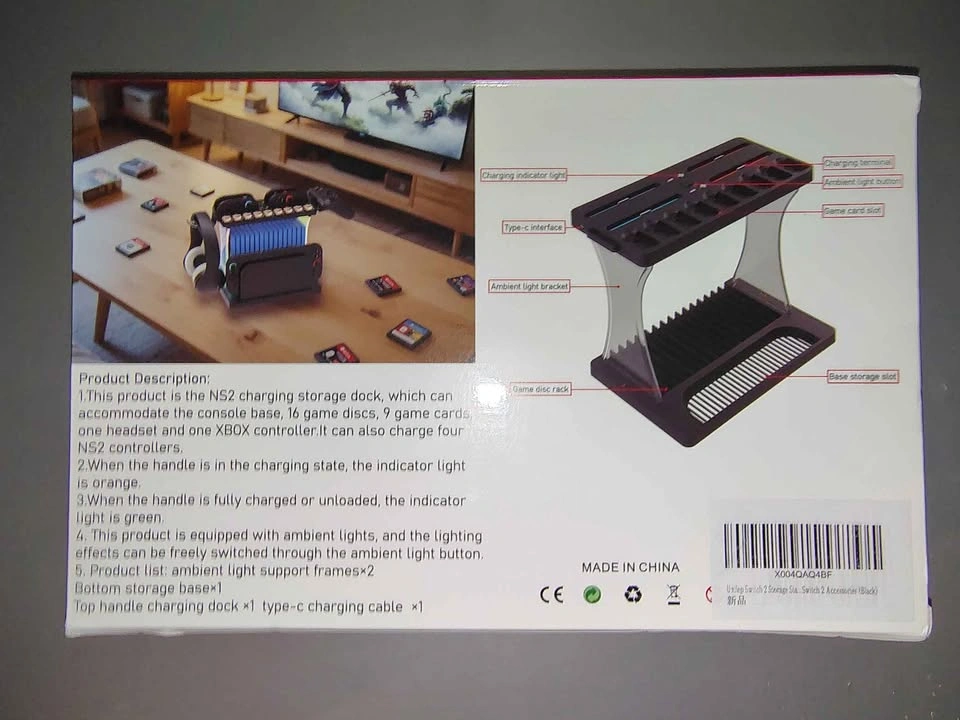 Nintendo Switch 2 Gaming Storage Rack & Charging Dock - photo 2