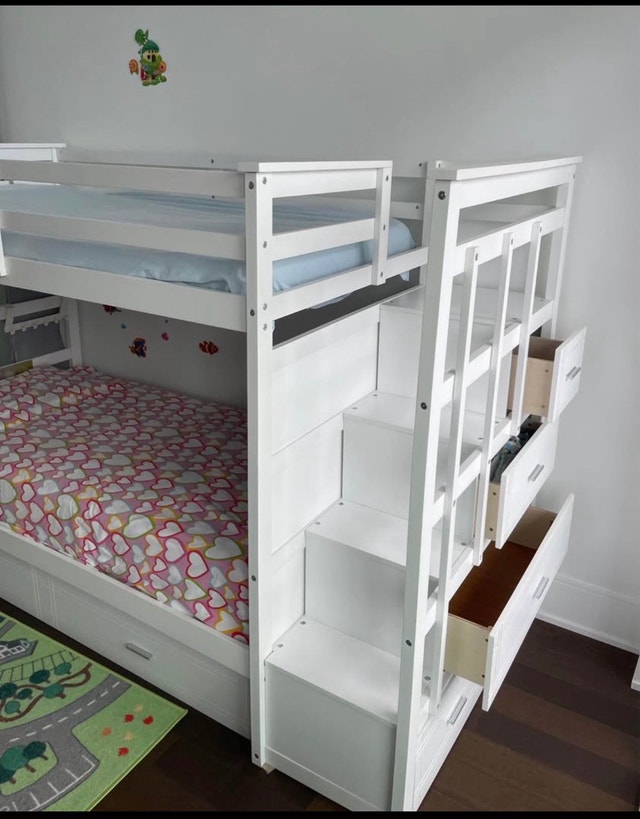 Twin over twin bunk bed with an extra bed - photo 3