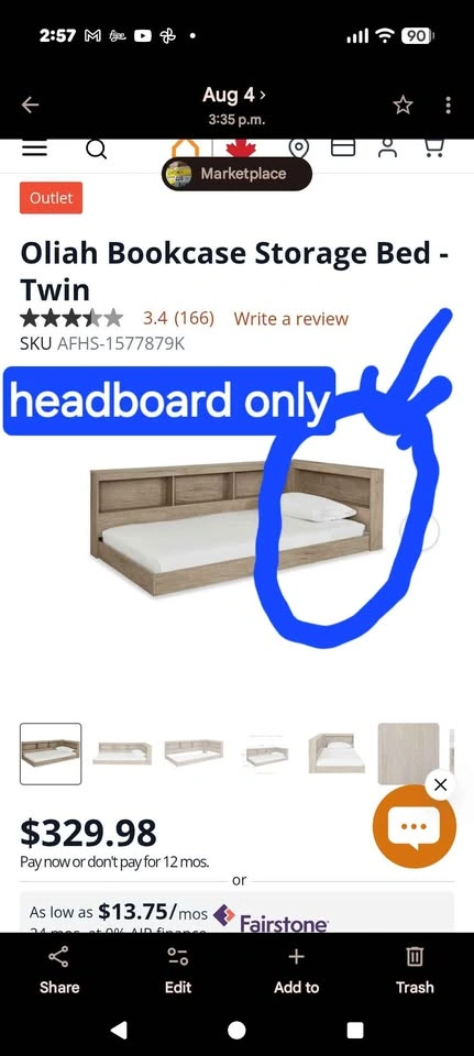 Bookcase headboard - photo 4