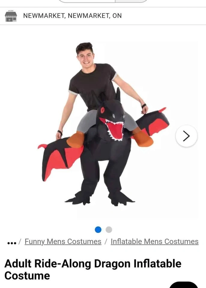 Halloween Adult Ride-along dragon inflatable costume - photo 4