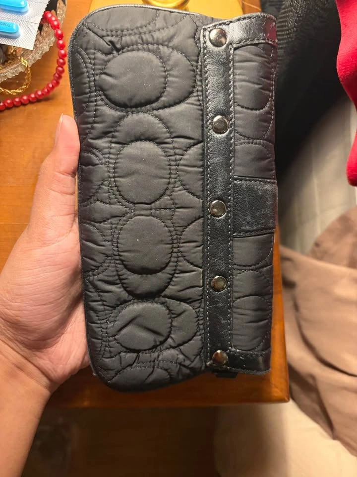 Coach Black Quilted Nylon Wallet - photo 2