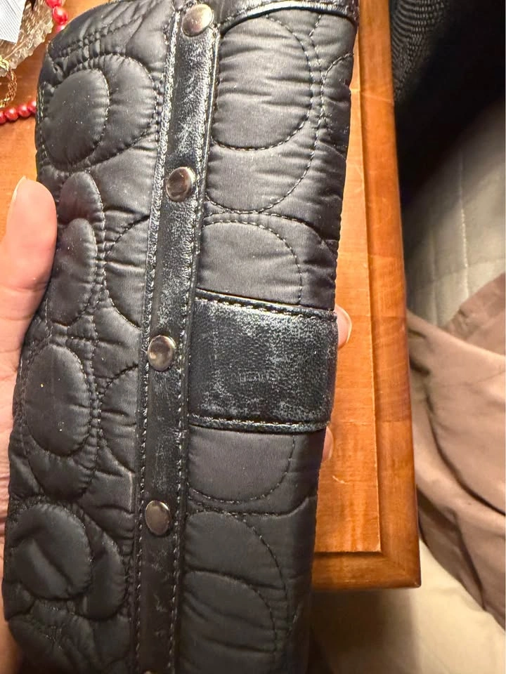 Coach Black Quilted Nylon Wallet - photo 3