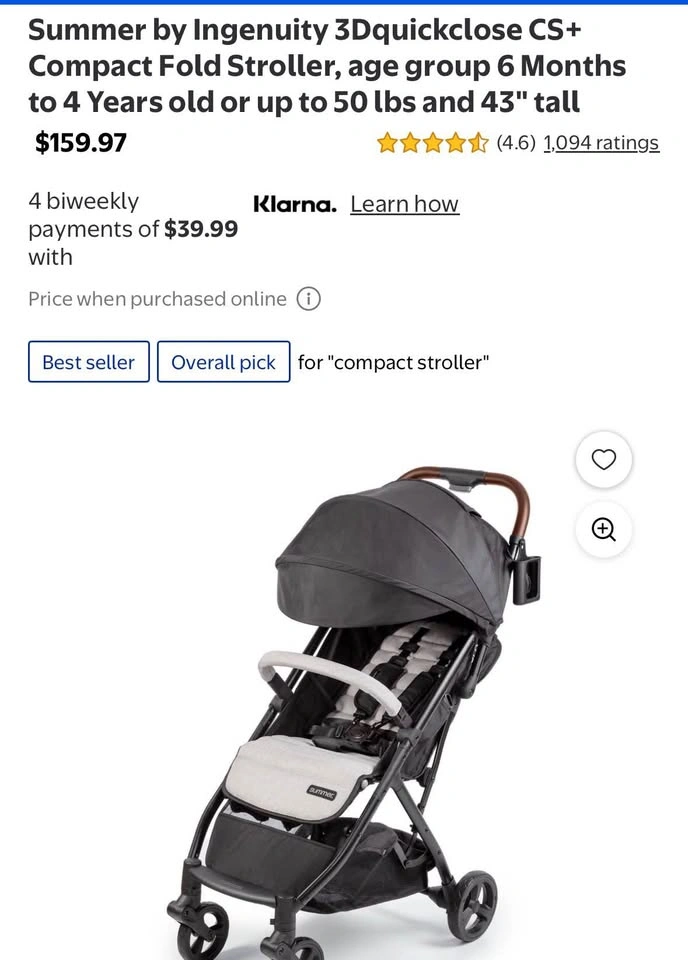 Brand New Ingenuity 3Dquickclose CS+ Compact Fold Stroller - photo 2