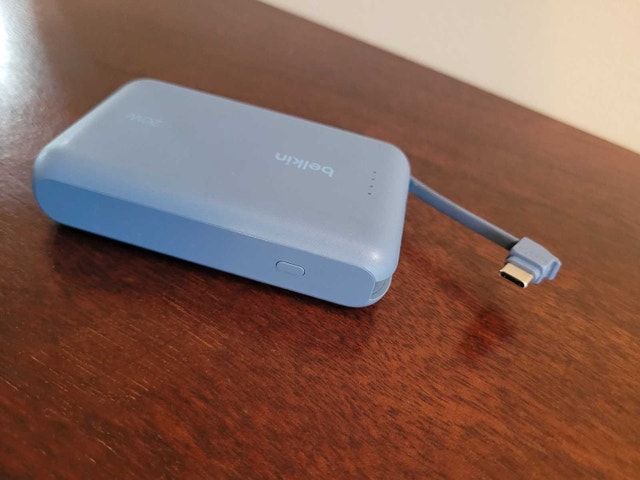 Blue - Belkin BoostCharge Power Bank 10K with Integrated Cable - photo 3