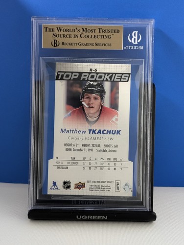 Matthew Tkachuk 2017-18 Top Rookies #R-6 BGS 9.5 Calgary Flames - photo 2