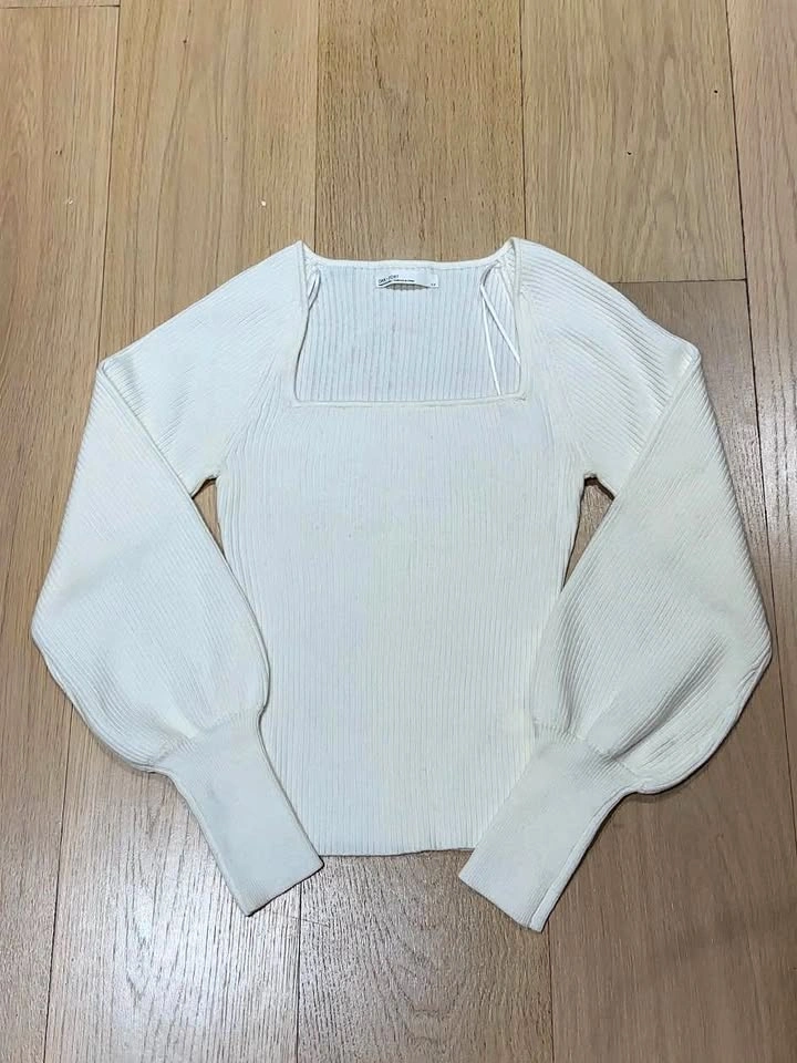 Oak and Fort Square Neck Sweater