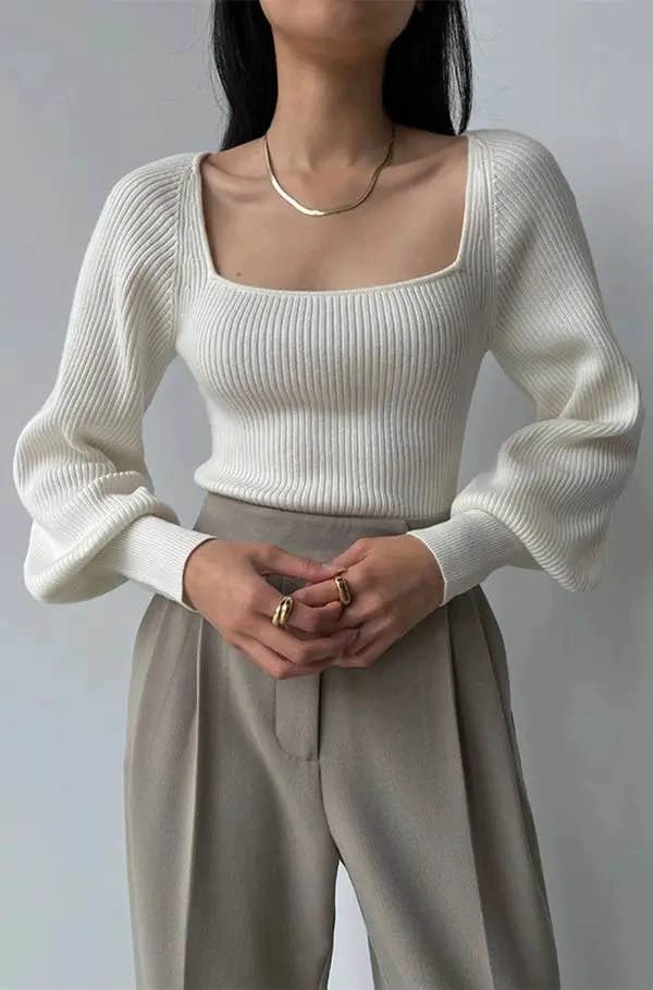 Oak and Fort Square Neck Sweater - photo 4