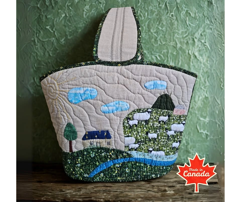Handmade Patchwork Project Bag – Knitting & Crochet Tote