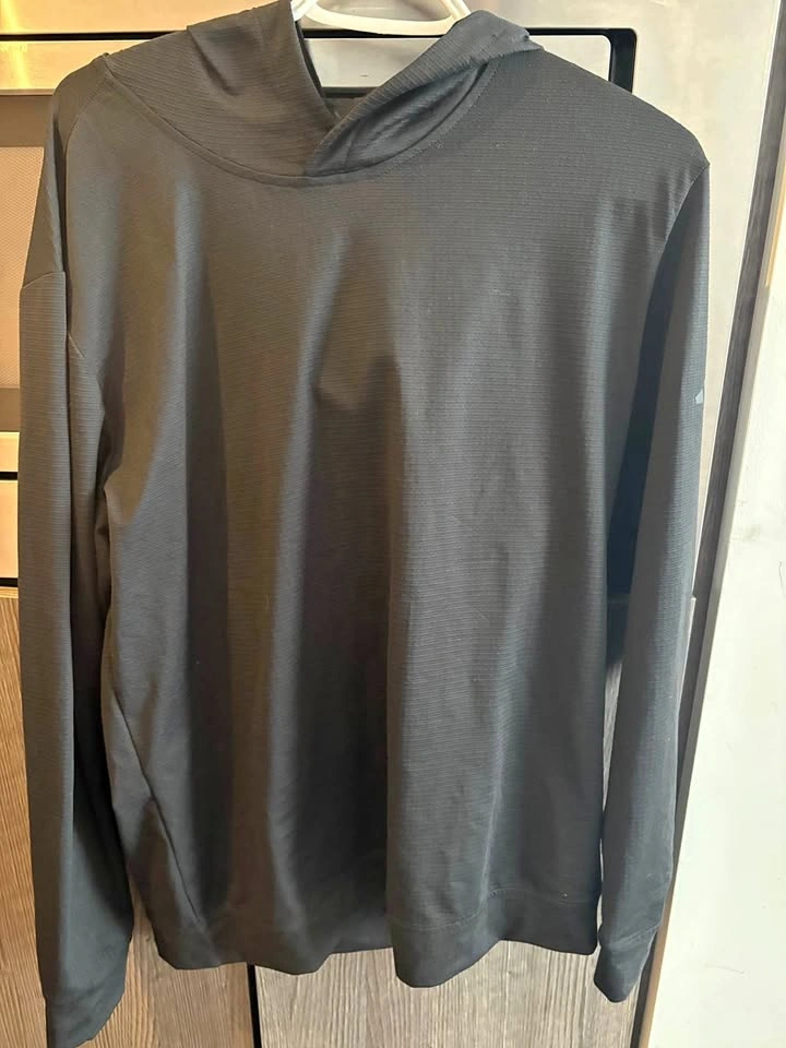 Adidas Men's Performance Textured Lightweight Pullover Hoodie