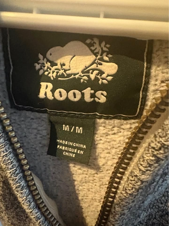 Roots Salt & Pepper Full-Zip Hoodie – Mens Medium - photo 3
