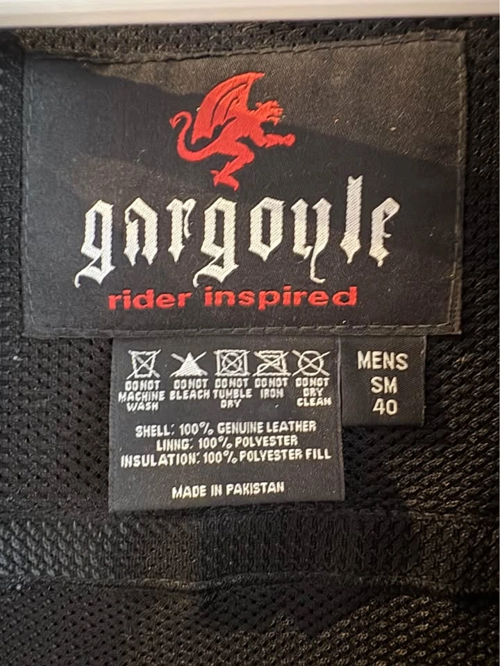 Gargoyle Leather Motorcycle Jacket – Mens SM / 40 - photo 3