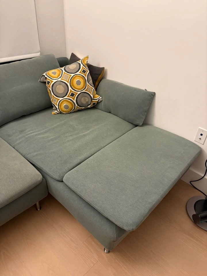 IKEA SÖDERHAMN Sofa with Chaise – Light Green / Sage - photo 2