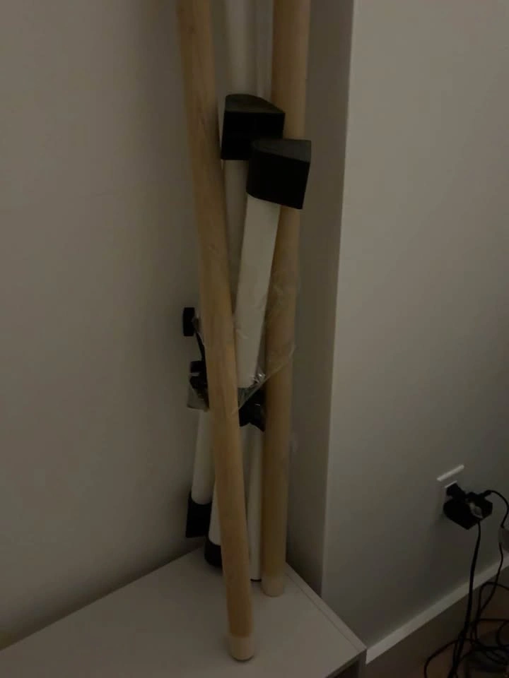 VITA Barre Freestanding Double Ballet Barre – Wood – Like New - photo 3