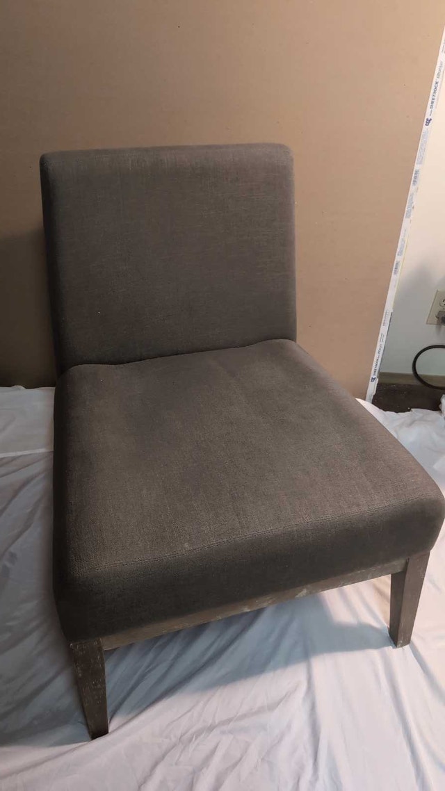 Grey Armless Chair