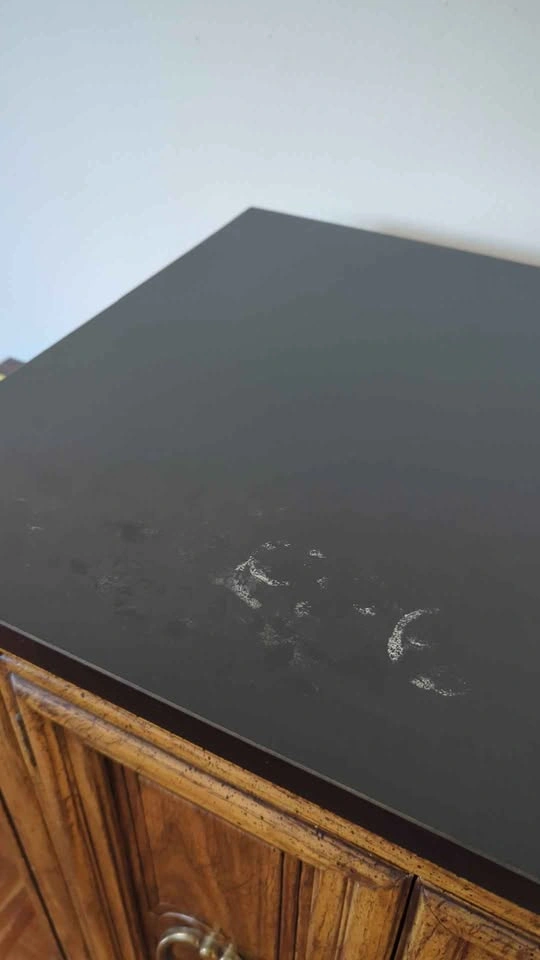 Vintage Wood Table/Cabinet with Black Top - photo 3