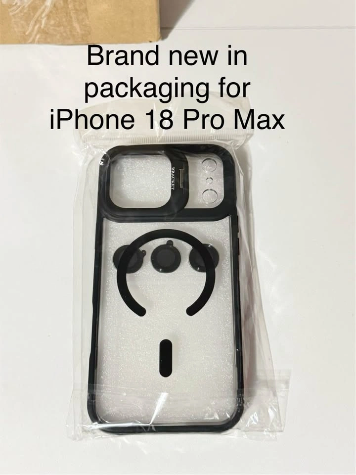 iPhone 18 PRO MAX Case Back Cover - black and clear *NEW* - photo 2