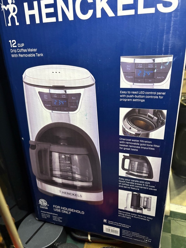 Henckels Statement 12 Cup Drip Coffee Maker- BNIB - photo 2