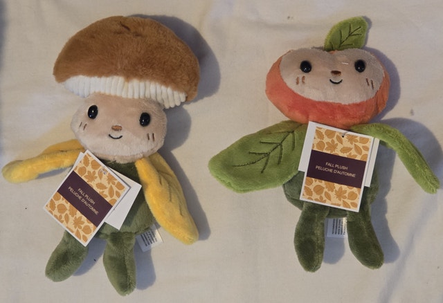 NEW Dan Dee Apple & Mushroom Plush Toys Super Soft