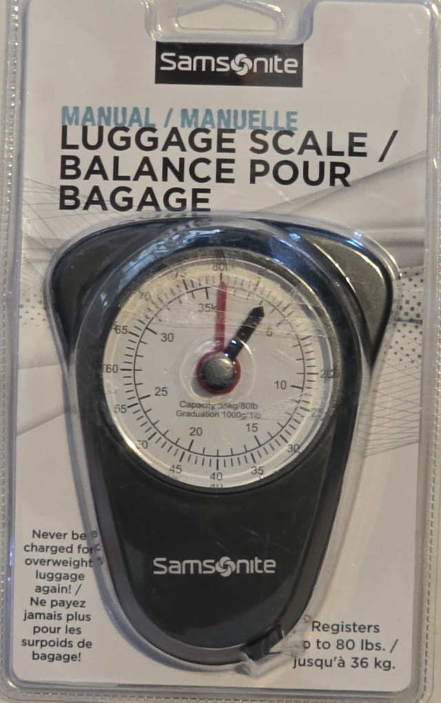 NEW Samsonite Manual Luggage Scale, Black International Carry-on - photo 2