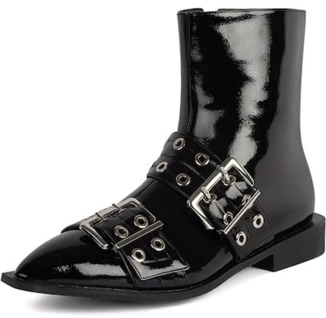 NEW Women's 8.5 Black Ankle Boot Chunky Low Heel