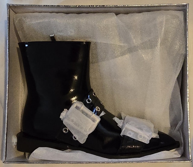 NEW Women's 8.5 Black Ankle Boot Chunky Low Heel - photo 3