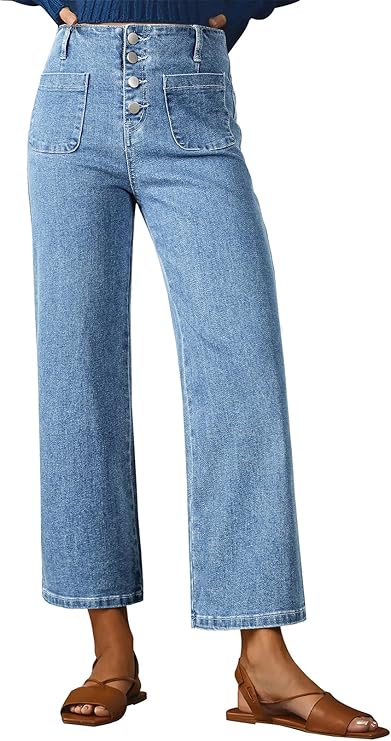 NEW Womens Size 6 & 10 Wide Leg Jeans High Waisted Tummy Control - photo 2