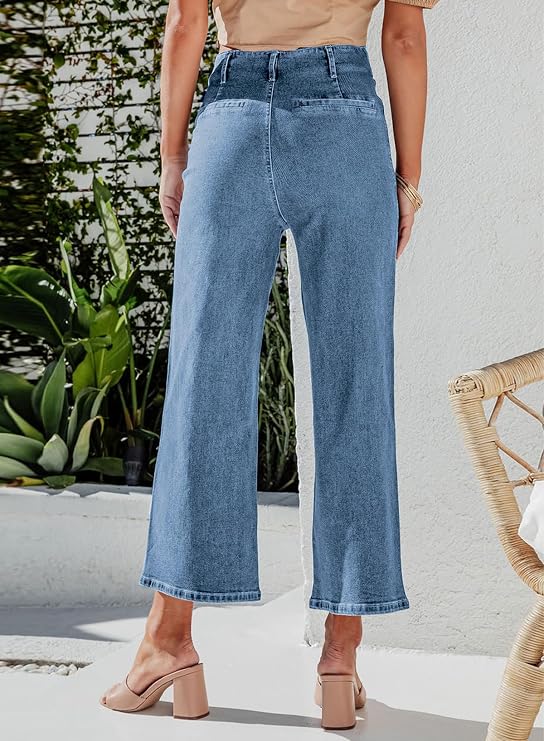 NEW Womens Size 6 & 10 Wide Leg Jeans High Waisted Tummy Control - photo 4