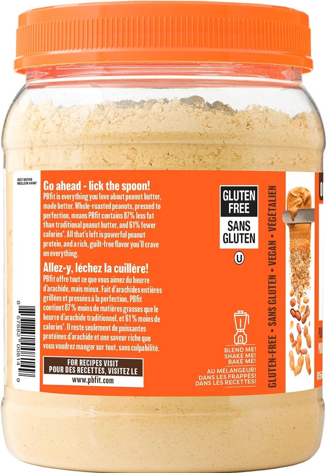 NEW PBfit Peanut Butter Powder, 87% Less Fat, 4g of Protein 850g - photo 2