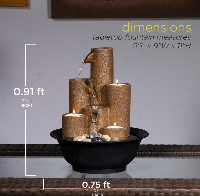 NEW Alpine Corporation Indoor Tabletop Tiered Water Fountain - photo 2