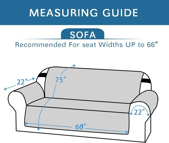 Reversible 68" Black Sofa Cover for 3 Cushion Couch - photo 2