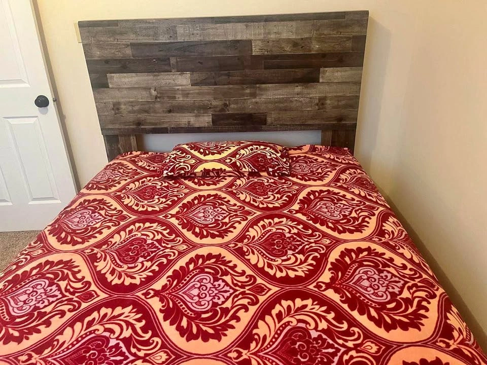 Queen Bed Frame with Mattress – Beautiful Rustic Wood Design