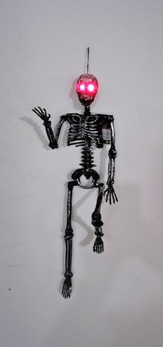 3ft Tall Light and Creepy Sounds Posable Halloween Skeleton