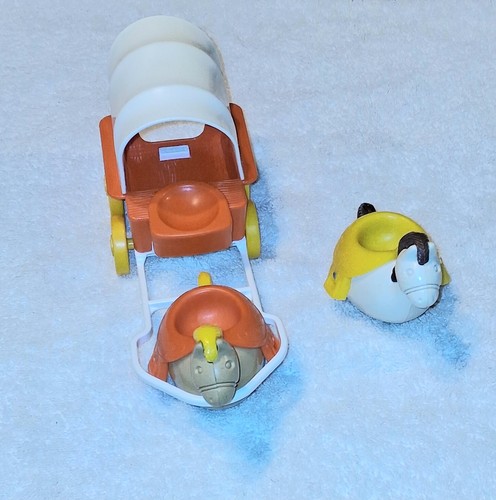 Hasbro Vintage 1974 Weeble Wooble Cowboy and Western Wagon - photo 2