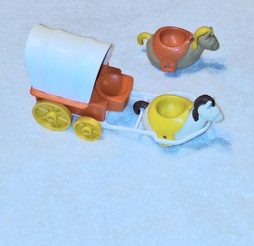 Hasbro Vintage 1974 Weeble Wooble Cowboy and Western Wagon - photo 3