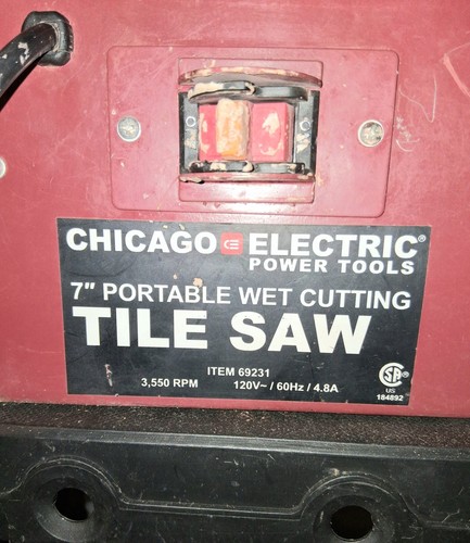 Chicago Electric 7in Portable Wet Cutting Tile Saw - photo 2