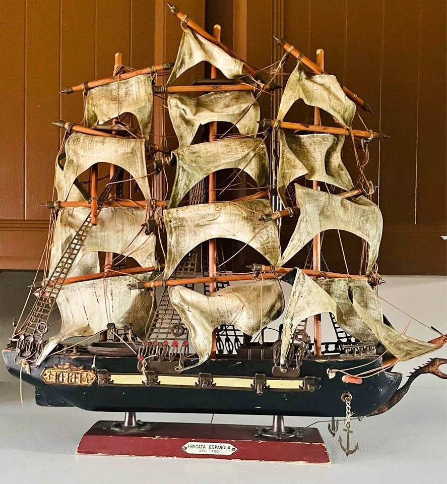 Vintage Spanish Frigate Ship Model – 1780