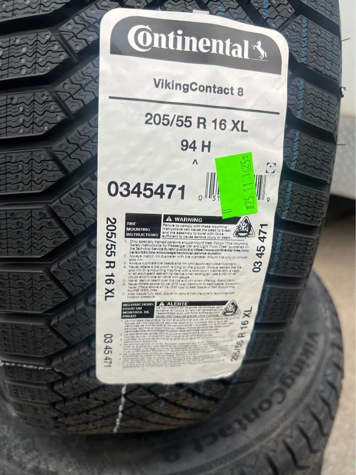 205/55R16 94H XL Continental VikingContact 8 Brand New Tires - photo 2