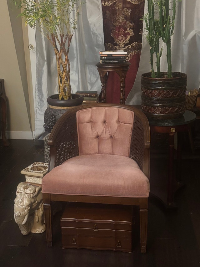 Vintage Cane Accent Chair