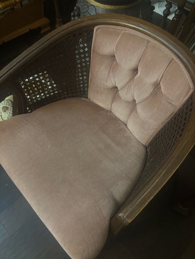 Vintage Cane Accent Chair - photo 3